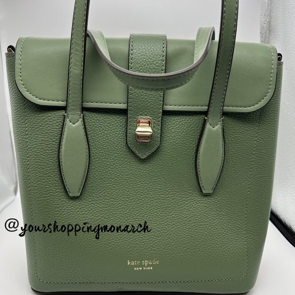 KATE SPADE Essential North South ROMAINE green leather tote bag NWT - Picture 3 of 3